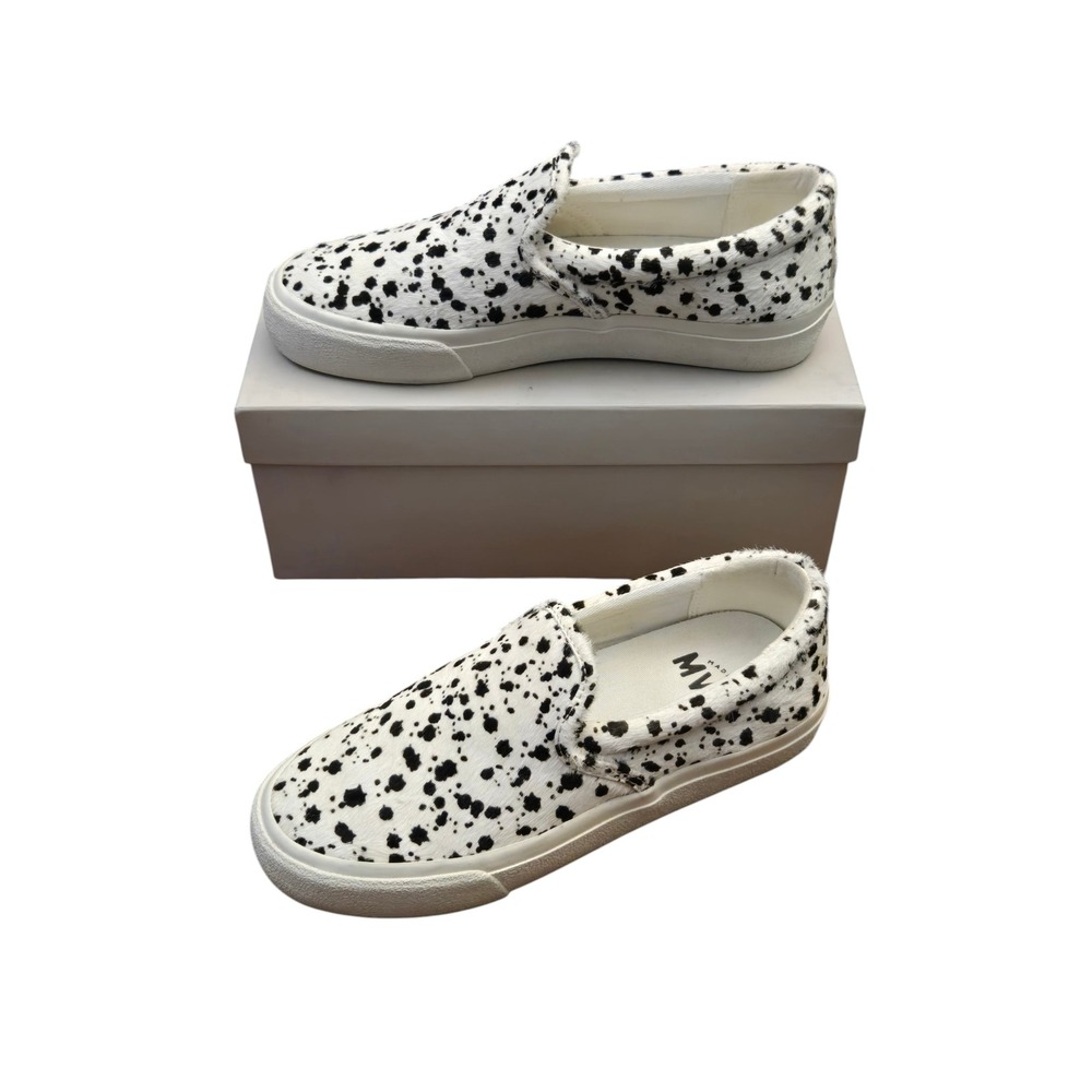 Madewell MWL Sidewalk Slip-On Sneakers in Spatter-Painted Calf Hair MC706 5.5M